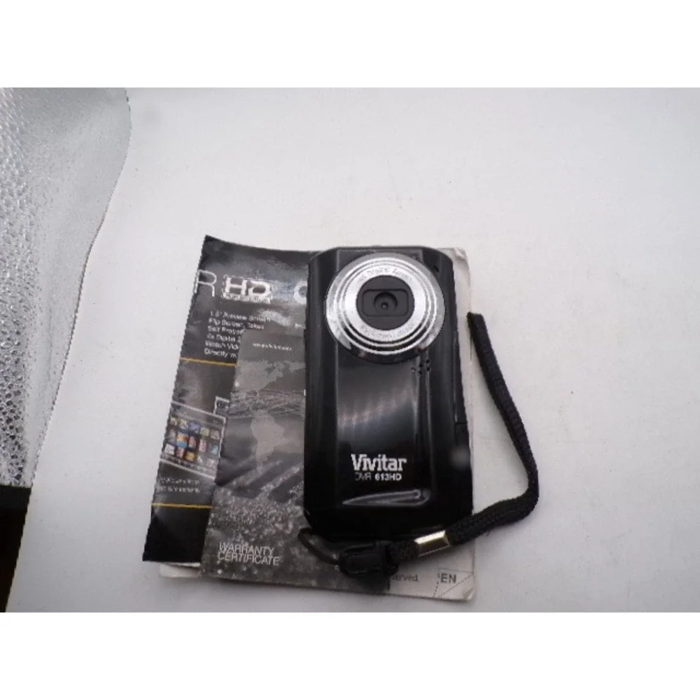 Vivitar DVR‎ 613HD Digital Camcorder Black Handheld 1.8 Inch Flip Screen 4x Zoom